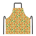 Ripe Apricot Fruit Pattern Print Apron