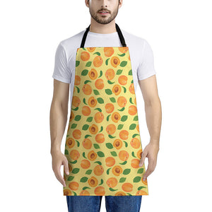 Ripe Apricot Fruit Pattern Print Apron