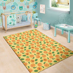 Ripe Apricot Fruit Pattern Print Area Rug