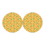 Ripe Apricot Fruit Pattern Print Car Coasters
