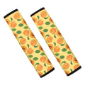 Ripe Apricot Fruit Pattern Print Car Seat Belt Covers