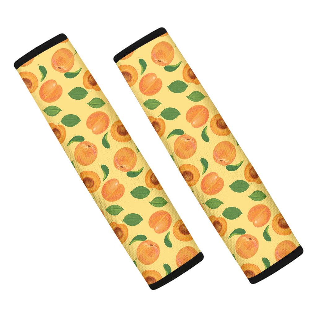 Ripe Apricot Fruit Pattern Print Car Seat Belt Covers