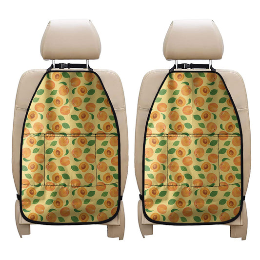 Ripe Apricot Fruit Pattern Print Car Seat Organizers