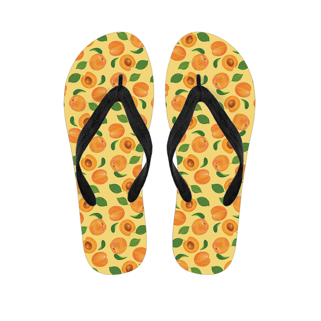 Ripe Apricot Fruit Pattern Print Flip Flops