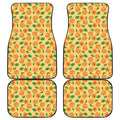 Ripe Apricot Fruit Pattern Print Front and Back Car Floor Mats