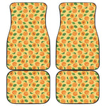 Ripe Apricot Fruit Pattern Print Front and Back Car Floor Mats