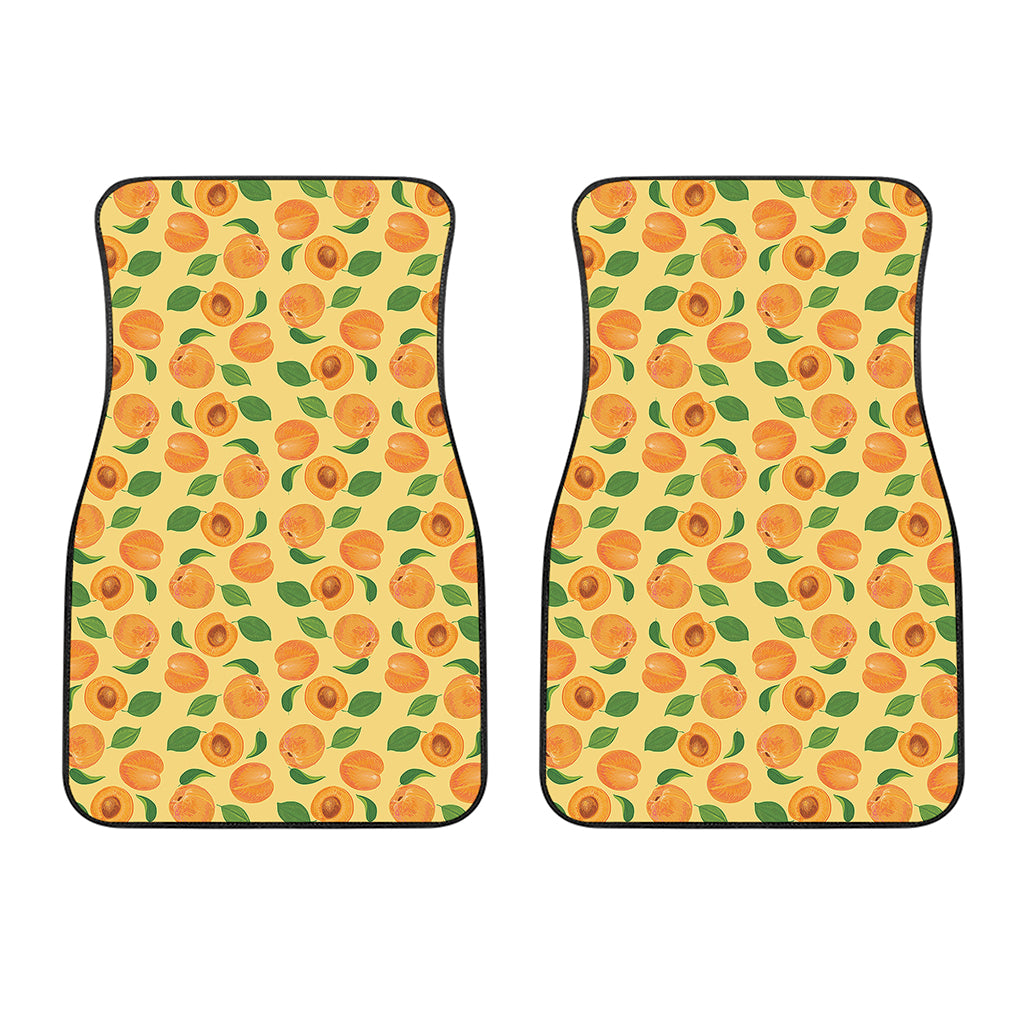 Ripe Apricot Fruit Pattern Print Front Car Floor Mats