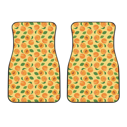 Ripe Apricot Fruit Pattern Print Front Car Floor Mats