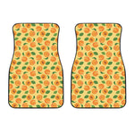 Ripe Apricot Fruit Pattern Print Front Car Floor Mats