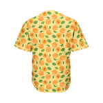 Ripe Apricot Fruit Pattern Print Men's Baseball Jersey
