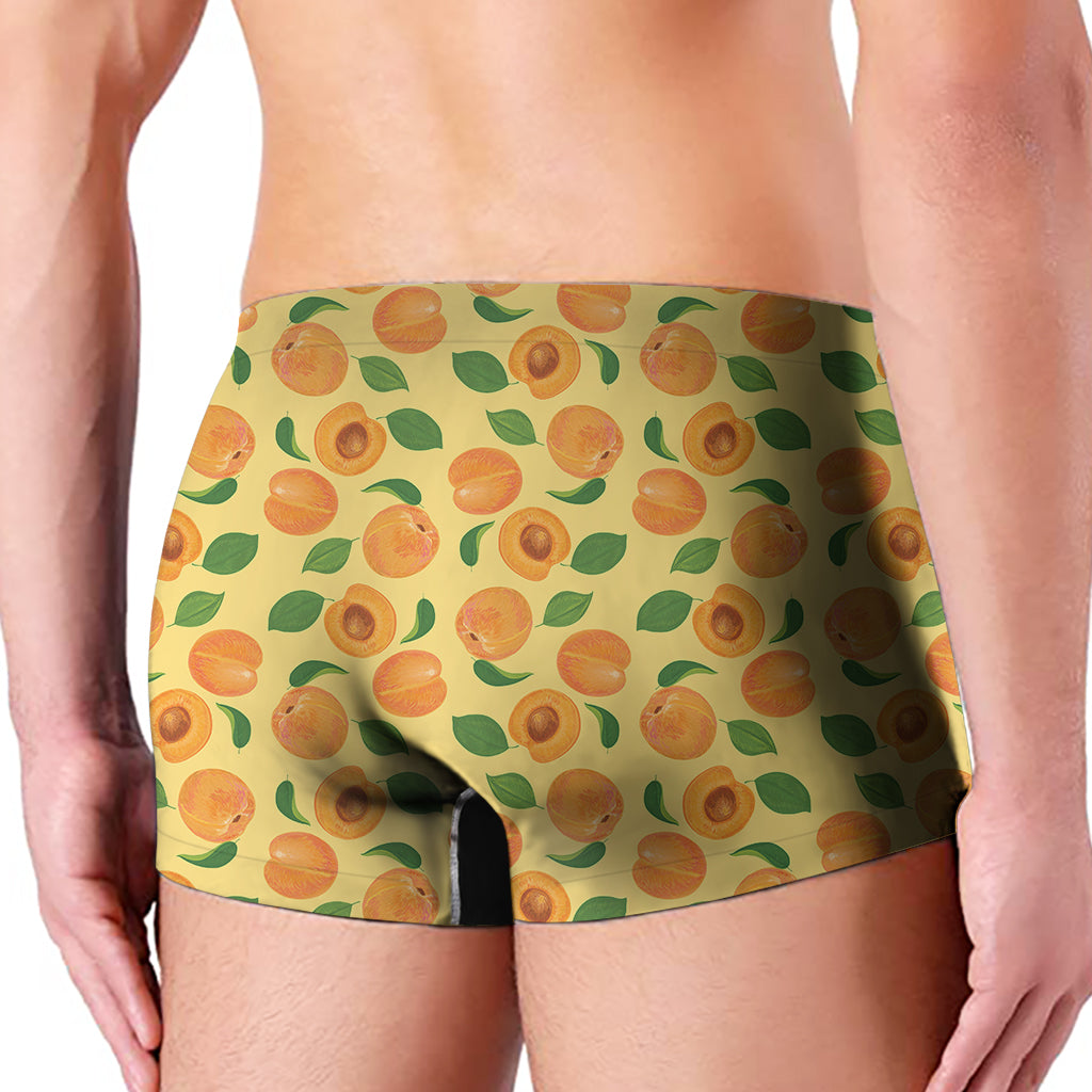 Ripe Apricot Fruit Pattern Print Men's Boxer Briefs