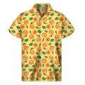 Ripe Apricot Fruit Pattern Print Men's Short Sleeve Shirt