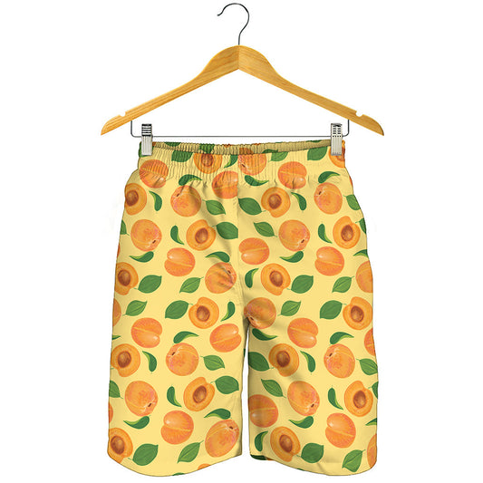 Ripe Apricot Fruit Pattern Print Men's Shorts