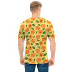 Ripe Apricot Fruit Pattern Print Men's T-Shirt