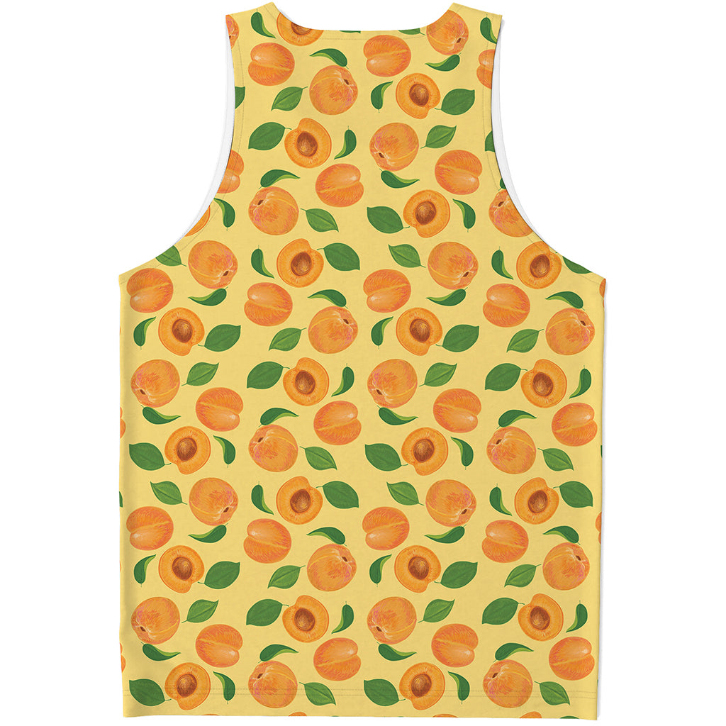 Ripe Apricot Fruit Pattern Print Men's Tank Top