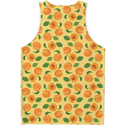 Ripe Apricot Fruit Pattern Print Men's Tank Top