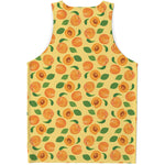 Ripe Apricot Fruit Pattern Print Men's Tank Top