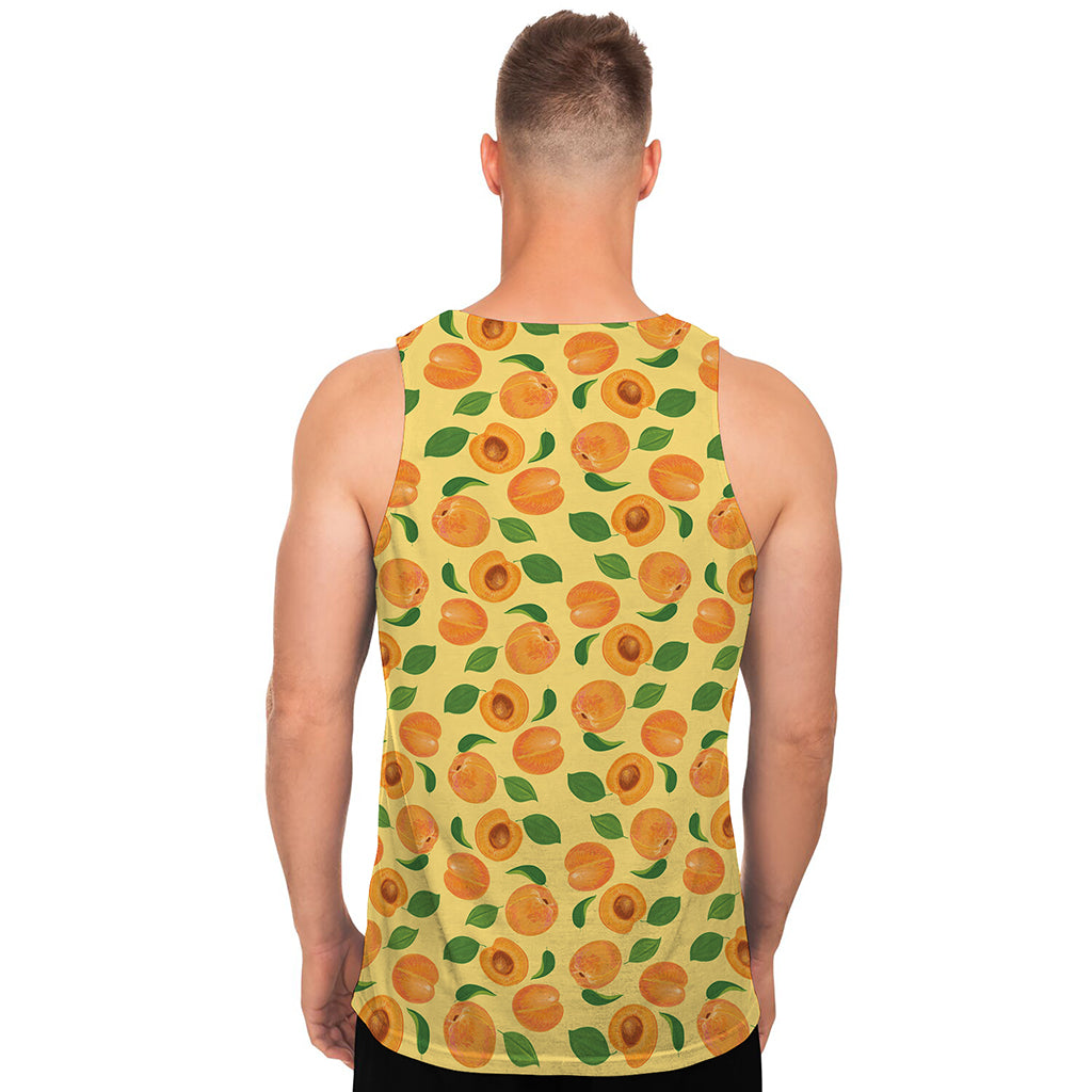 Ripe Apricot Fruit Pattern Print Men's Tank Top