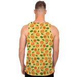 Ripe Apricot Fruit Pattern Print Men's Tank Top