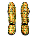 Ripe Apricot Fruit Pattern Print Muay Thai Shin Guards