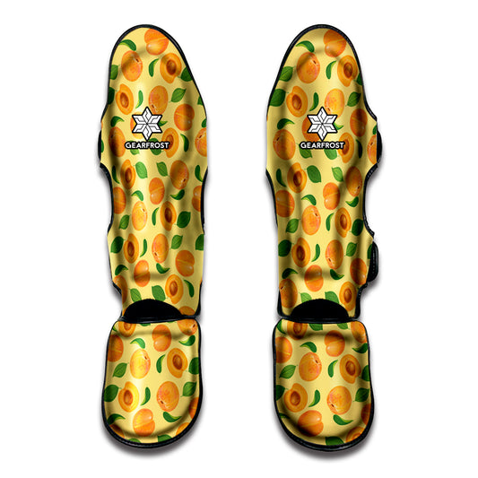 Ripe Apricot Fruit Pattern Print Muay Thai Shin Guard
