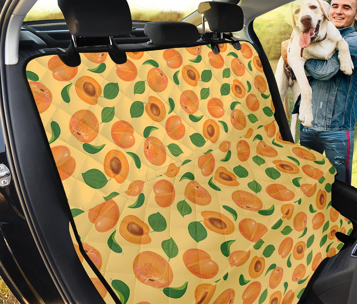 Ripe Apricot Fruit Pattern Print Pet Car Back Seat Cover