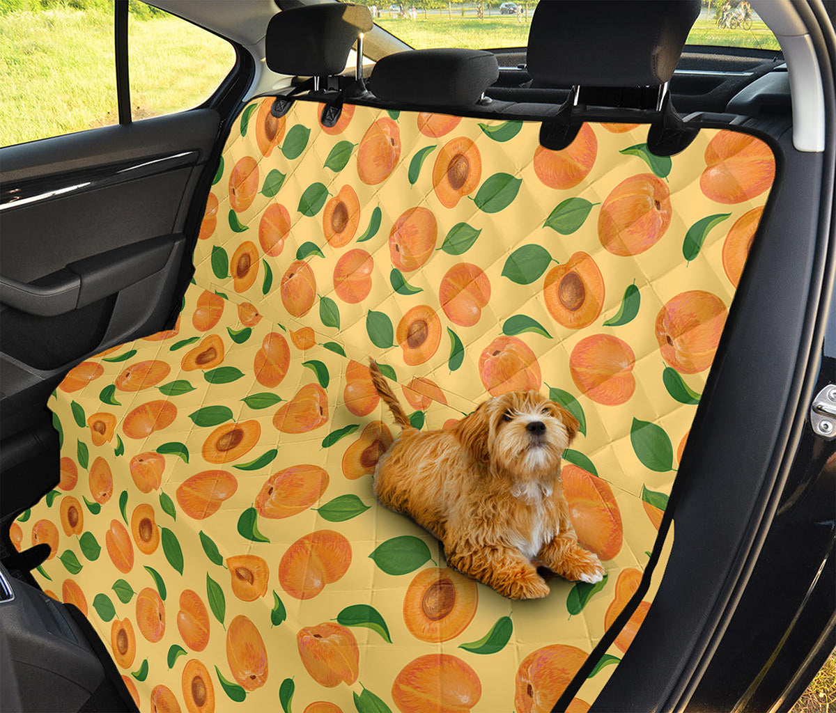Ripe Apricot Fruit Pattern Print Pet Car Back Seat Cover