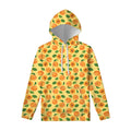 Ripe Apricot Fruit Pattern Print Pullover Hoodie