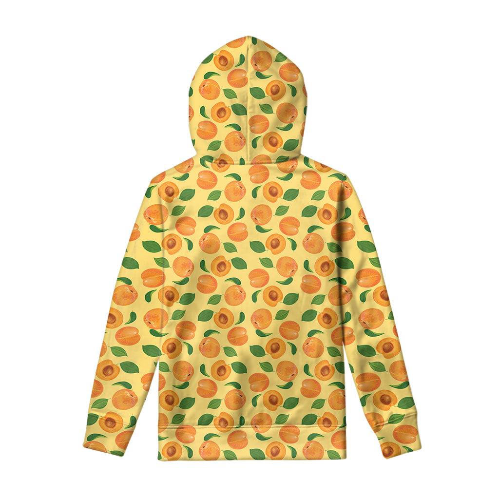 Ripe Apricot Fruit Pattern Print Pullover Hoodie