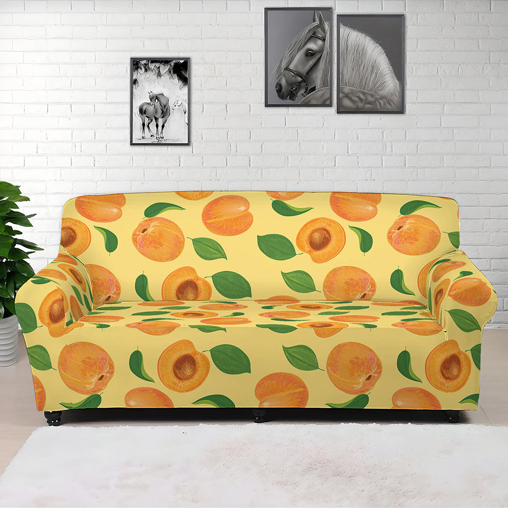 Ripe Apricot Fruit Pattern Print Sofa Cover
