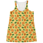Ripe Apricot Fruit Pattern Print Women's Racerback Tank Top