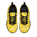 Ripe Banana Pattern Print Black Sneakers