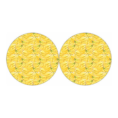 Ripe Banana Pattern Print Car Coasters