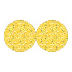 Ripe Banana Pattern Print Car Coasters