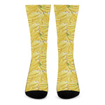 Ripe Banana Pattern Print Crew Socks