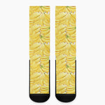 Ripe Banana Pattern Print Crew Socks