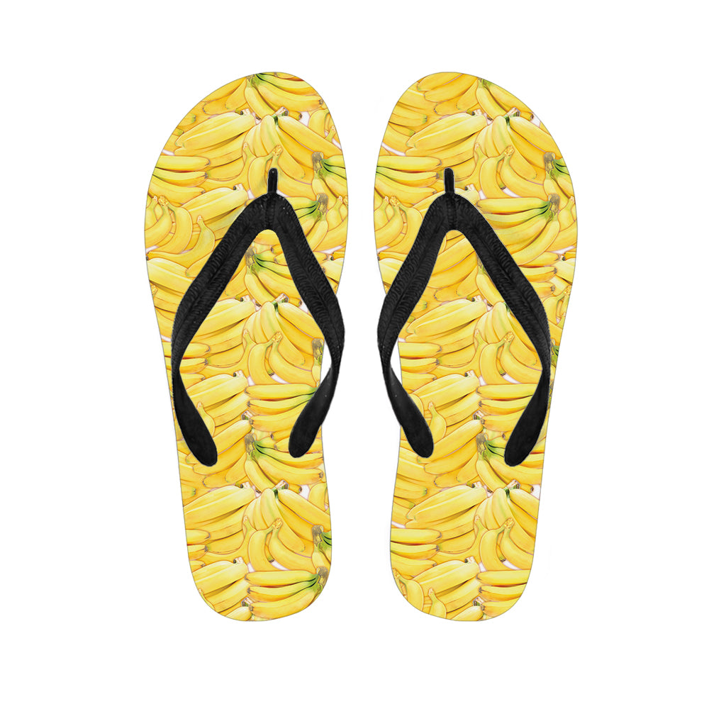 Ripe Banana Pattern Print Flip Flops