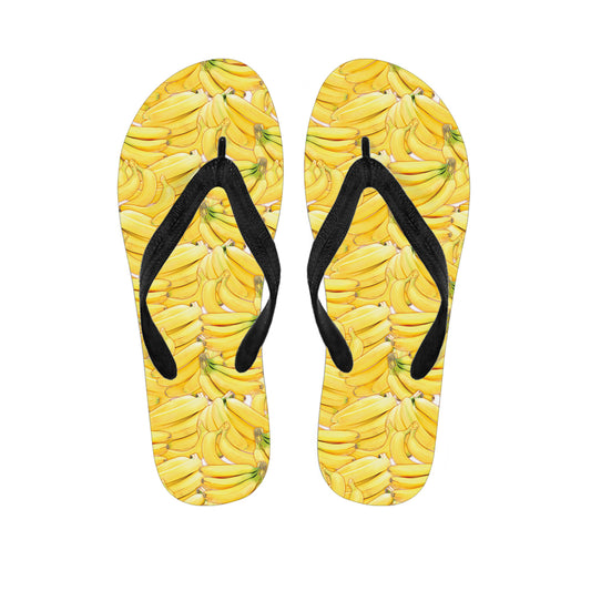 Ripe Banana Pattern Print Flip Flops