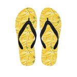 Ripe Banana Pattern Print Flip Flops