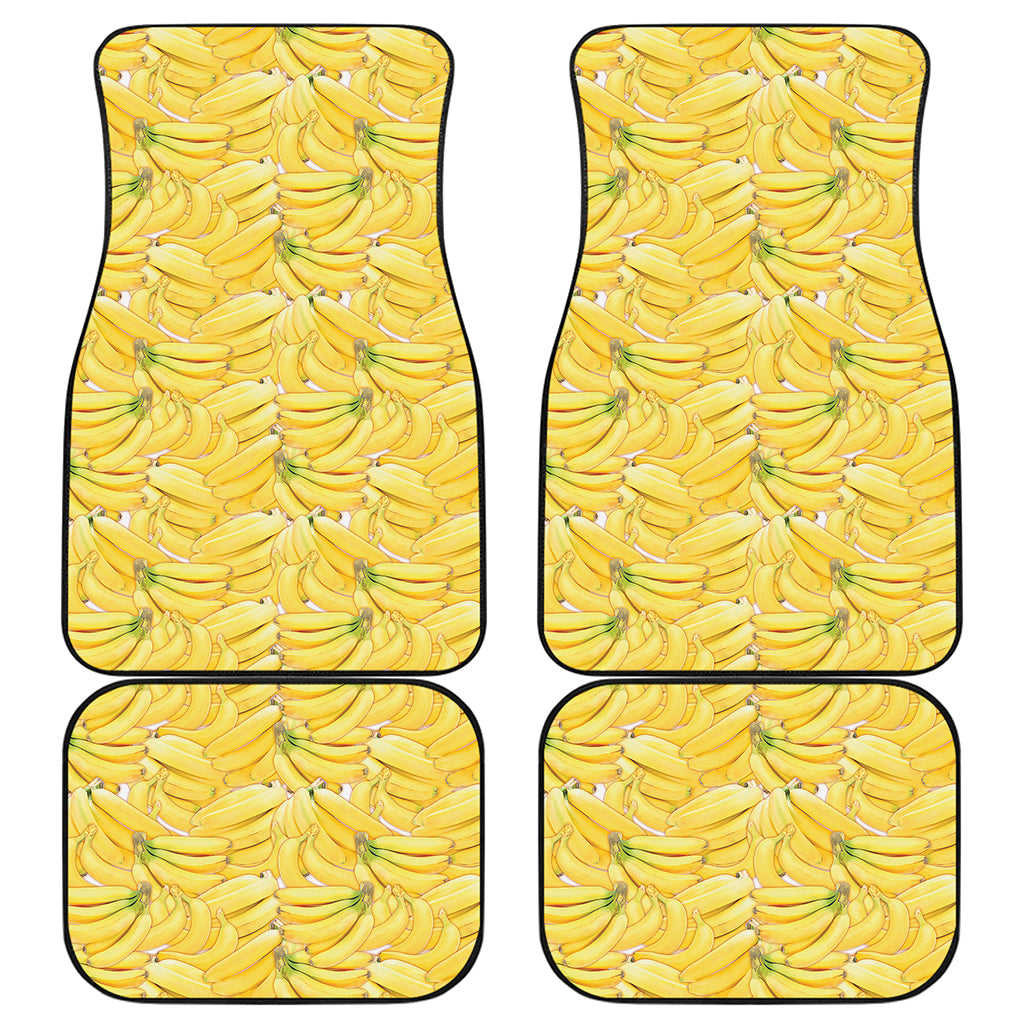 Ripe Banana Pattern Print Front and Back Car Floor Mats