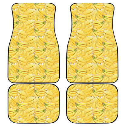 Ripe Banana Pattern Print Front and Back Car Floor Mats