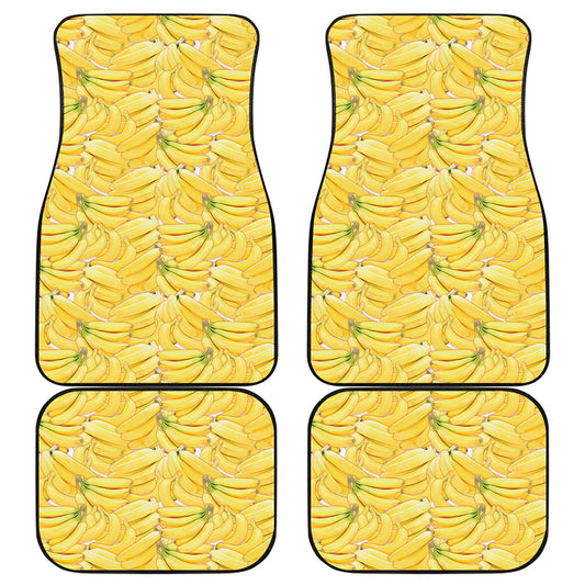 Ripe Banana Pattern Print Front and Back Car Floor Mats