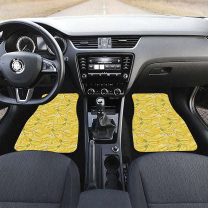 Ripe Banana Pattern Print Front Car Floor Mats