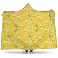 Ripe Banana Pattern Print Hooded Blanket