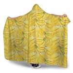 Ripe Banana Pattern Print Hooded Blanket
