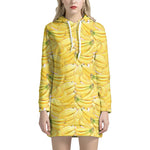 Ripe Banana Pattern Print Hoodie Dress