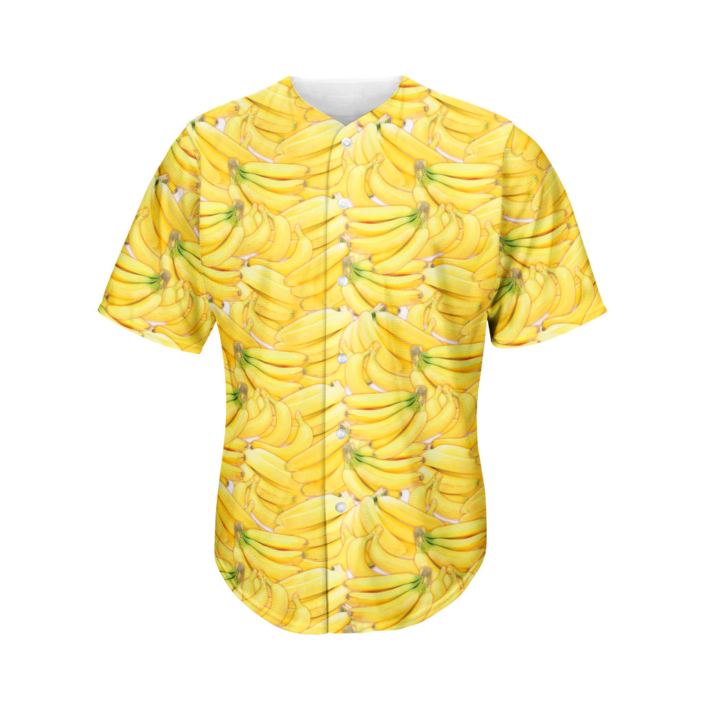Ripe Banana Pattern Print Men's Baseball Jersey