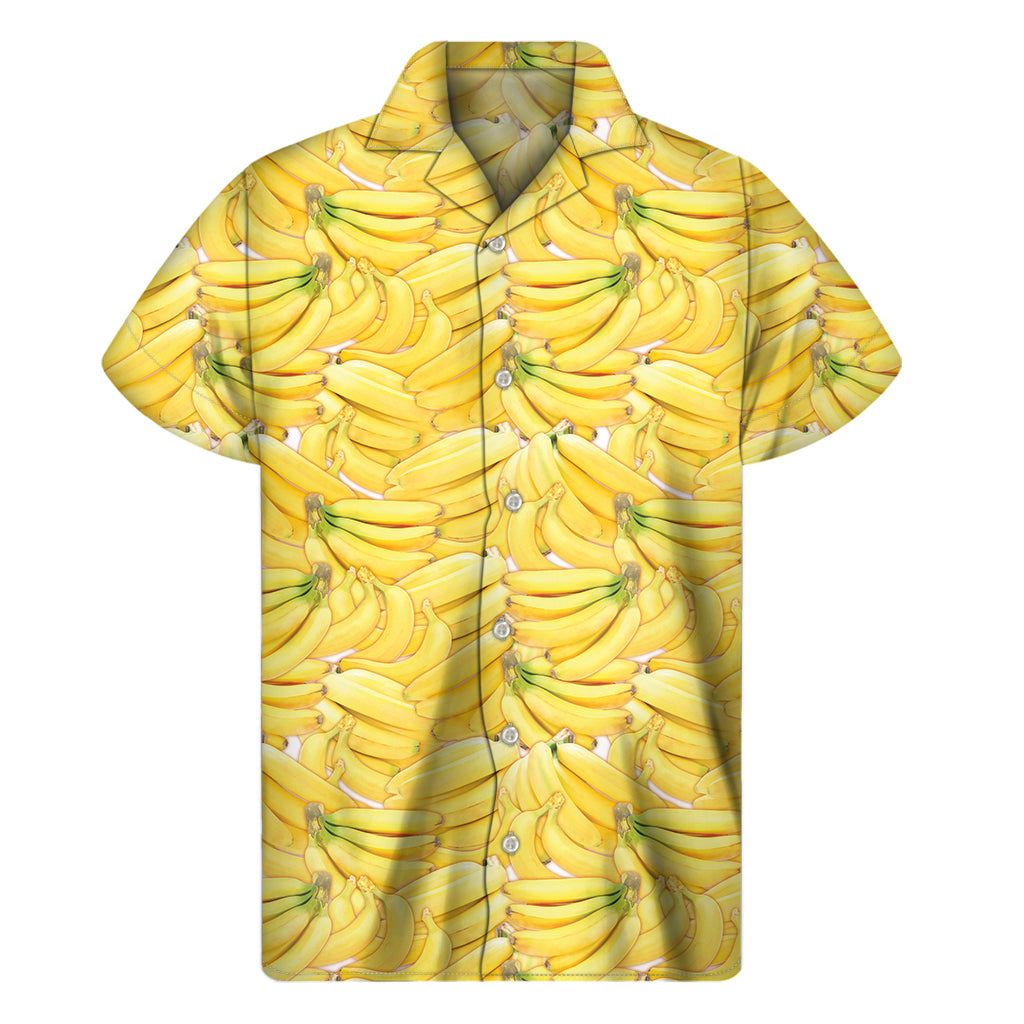 Ripe Banana Pattern Print Men's Short Sleeve Shirt