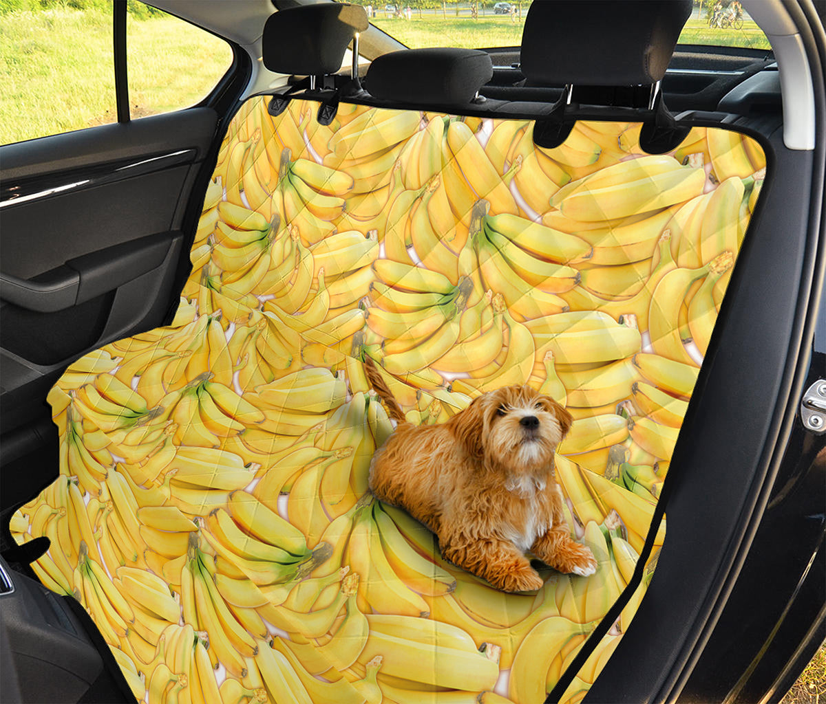 Ripe Banana Pattern Print Pet Car Back Seat Cover