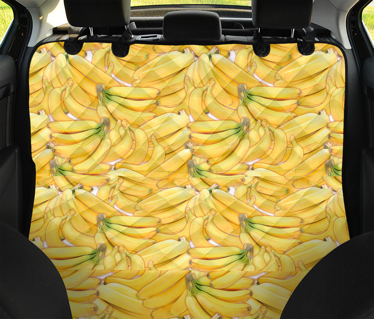 Ripe Banana Pattern Print Pet Car Back Seat Cover